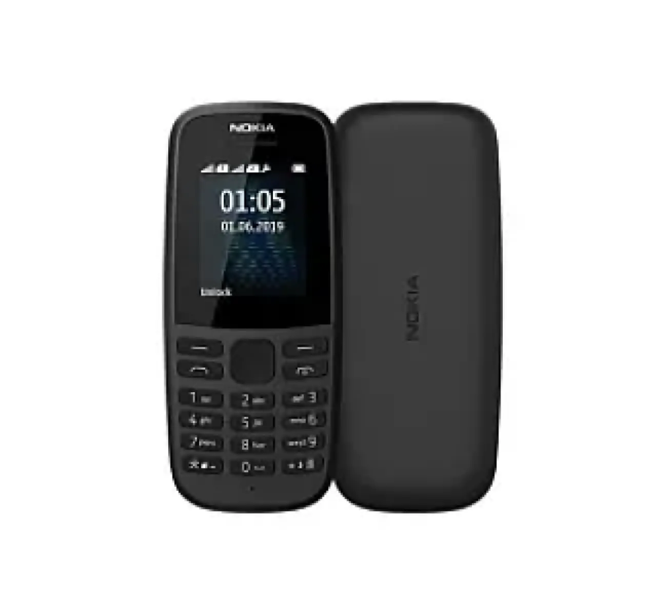 Telefon mobil Nokia 105 SS Black 2019 no bg 1