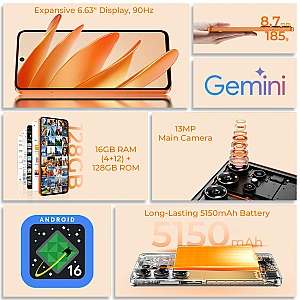 Oukitel C26 6.63" 128GB/4GB 5150mAh Golden