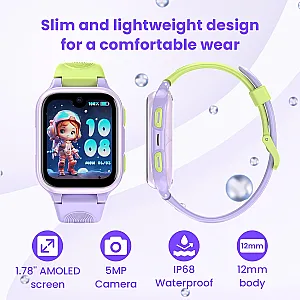 Lagenio Watch K9 1.78" 8GB/1GB Purple