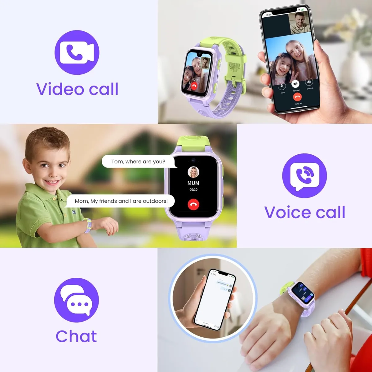 Lagenio Watch K9 1.78" 8GB/1GB Purple 6